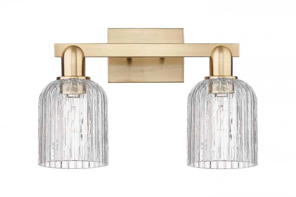 Bridal Veil - 2 Light - 16 inch - Champagne Bronze - Bath Vanity Light