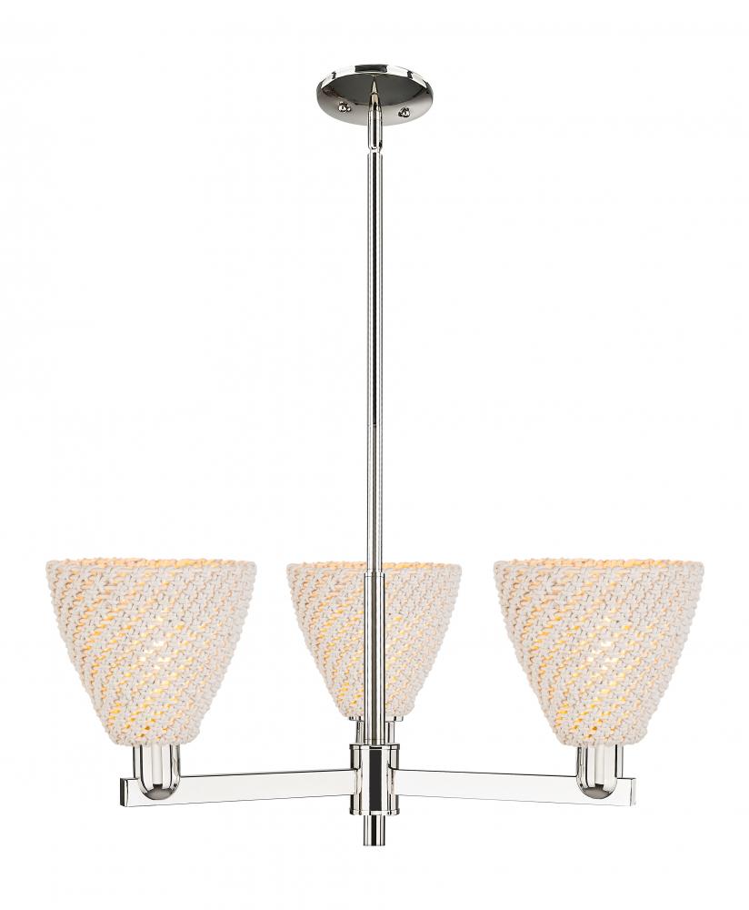 Bristol Natural - 3 Light - 18 inch - Polished Nickel - Flush Mount