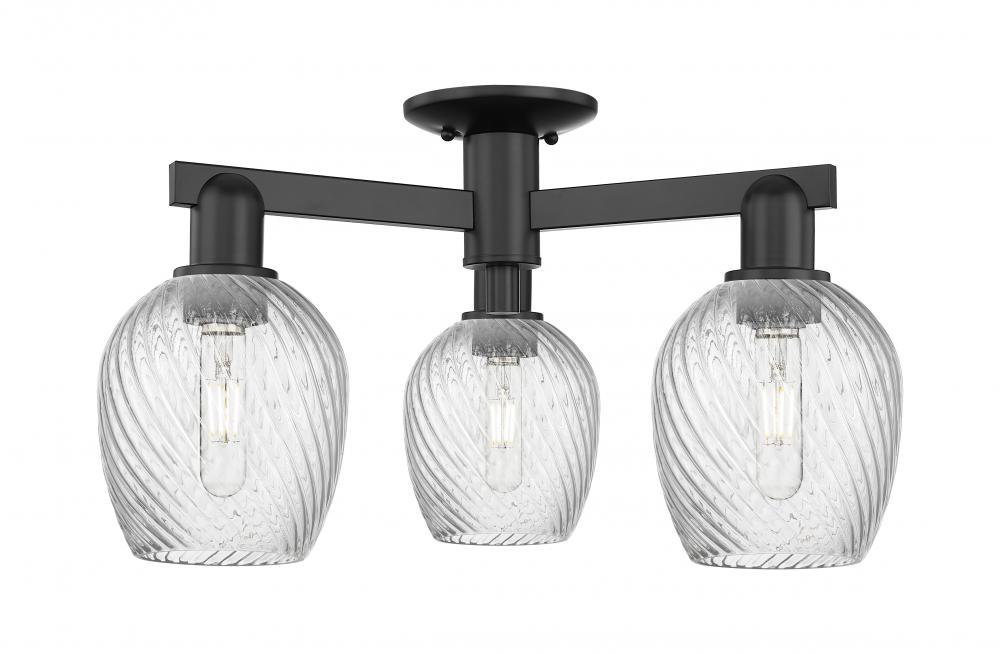 Salina - 3 Light - 23 inch - Satin Gold - Semi-Flush Mount
