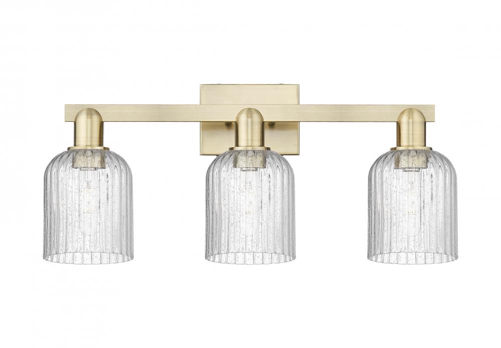 Bridal Veil - 3 Light - 26 inch - Antique Brass - Bath Vanity Light