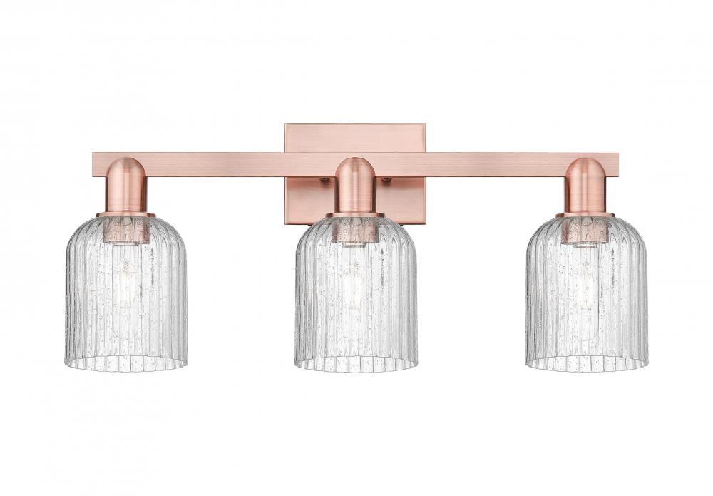 Bridal Veil - 3 Light - 26 inch - Antique Copper - Bath Vanity Light
