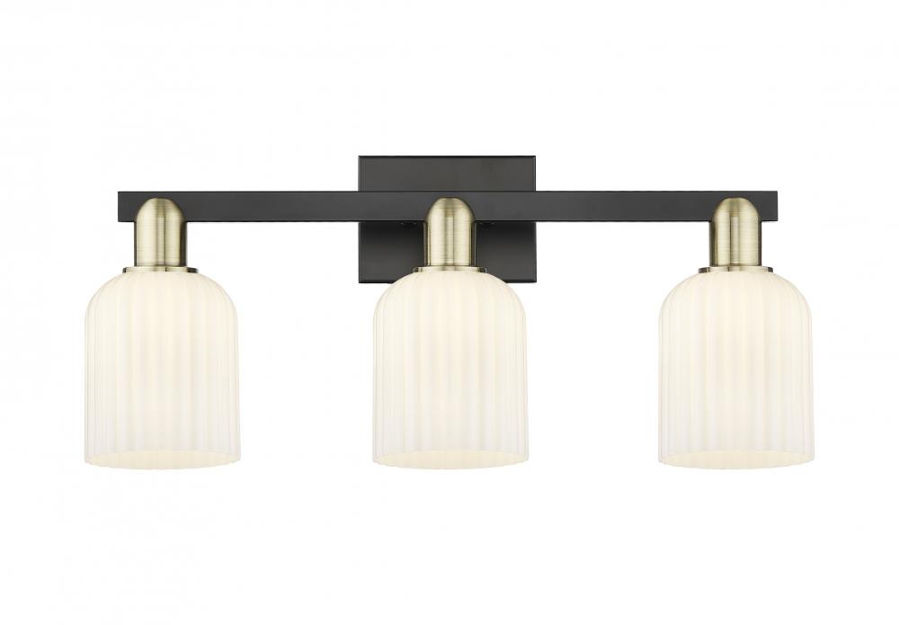 Bridal Veil - 3 Light - 26 inch - Black Antique Brass - Bath Vanity Light