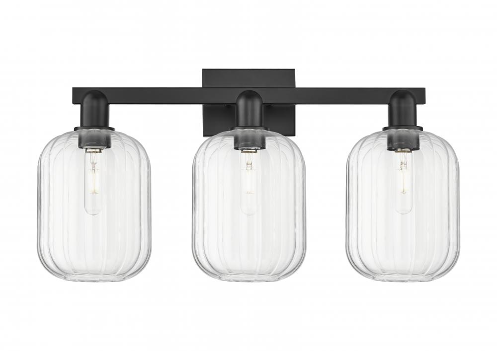 Preston - 3 Light - 26 inch - Matte Black - Bath Vanity Light