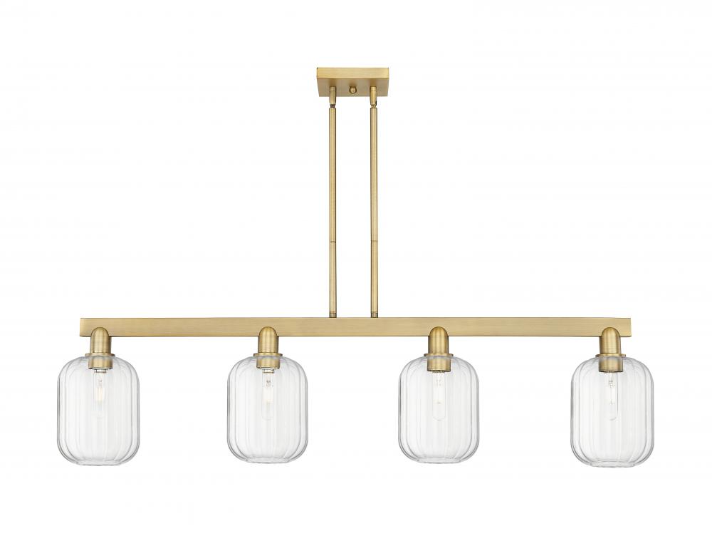 Preston - 4 Light - 48 inch - Brushed Brass - Cord hung - Island Light