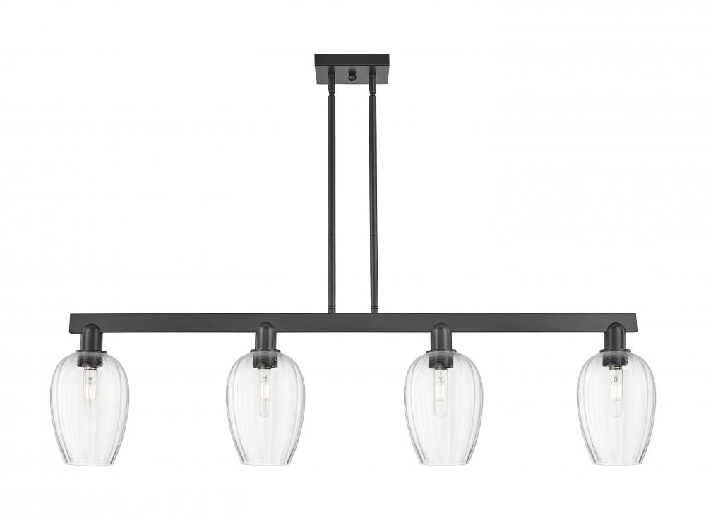 Preston - 4 Light - 48 inch - Matte Black - Cord hung - Island Light