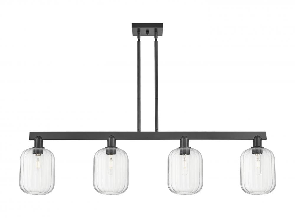 Preston - 4 Light - 48 inch - Matte Black - Cord hung - Island Light