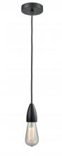 Innovations Lighting 100BK-10GY-4BK - Fairchild - 1 Light - 2 inch - Matte Black - Cord hung - Mini Pendant