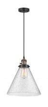 Innovations Lighting 201CSW-BAB-G44-L - Cone - 1 Light - 12 inch - Black Antique Brass - Cord hung - Mini Pendant