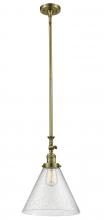 Innovations Lighting 206-AB-G44-L - Cone - 1 Light - 12 inch - Antique Brass - Stem Hung - Adjustable Mini Pendant