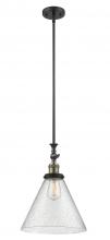 Innovations Lighting 206-BAB-G44-L - Cone - 1 Light - 12 inch - Black Antique Brass - Stem Hung - Adjustable Mini Pendant