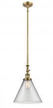 Innovations Lighting 206-BB-G42-L - Cone - 1 Light - 12 inch - Brushed Brass - Stem Hung - Adjustable Mini Pendant