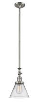 Innovations Lighting 206-SN-G42 - Cone - 1 Light - 8 inch - Brushed Satin Nickel - Stem Hung - Adjustable Mini Pendant