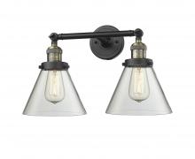 Innovations Lighting 208-BAB-G42 - Cone - 2 Light - 18 inch - Black Antique Brass - Adjustable Bath Vanity Light