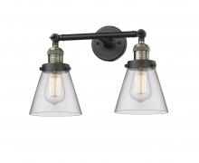 Innovations Lighting 208-BAB-G62 - Cone - 2 Light - 16 inch - Black Antique Brass - Adjustable Bath Vanity Light
