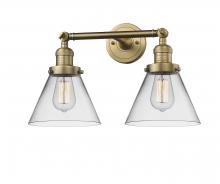 Innovations Lighting 208-BB-G42 - Cone - 2 Light - 18 inch - Brushed Brass - Adjustable Bath Vanity Light