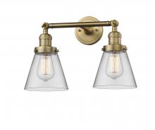 Innovations Lighting 208-BB-G62 - Cone - 2 Light - 16 inch - Brushed Brass - Adjustable Bath Vanity Light