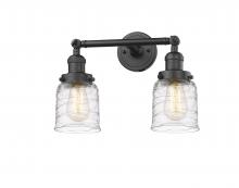 Innovations Lighting 208-OB-G513 - Bell - 2 Light - 16 inch - Oil Rubbed Bronze - Adjustable Bath Vanity Light