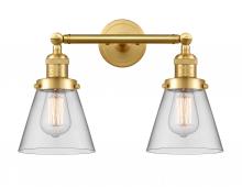 Innovations Lighting 208-SG-G62 - Cone - 2 Light - 16 inch - Satin Gold - Adjustable Bath Vanity Light