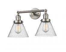 Innovations Lighting 208-SN-G44 - Cone - 2 Light - 18 inch - Brushed Satin Nickel - Adjustable Bath Vanity Light