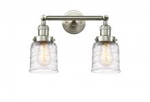 Innovations Lighting 208-SN-G513 - Bell - 2 Light - 16 inch - Brushed Satin Nickel - Adjustable Bath Vanity Light