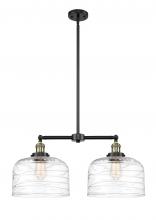 Innovations Lighting 209-BAB-G713-L - Bell - 2 Light - 21 inch - Black Antique Brass - Stem Hung - Adjustable Island Light