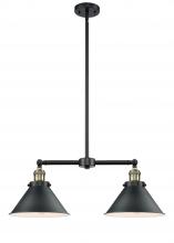 Innovations Lighting 209-BAB-M10-BK - Briarcliff - 2 Light - 21 inch - Black Antique Brass - Stem Hung - Adjustable Island Light