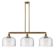 Innovations Lighting 213-BB-G72-L - Bell - 3 Light - 42 inch - Brushed Brass - Stem Hung - Adjustable Island Light