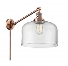 Innovations Lighting 237-AC-G72-L - Bell - 1 Light - 12 inch - Antique Copper -Adjustable Swing Arm