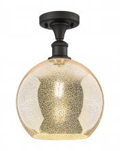 Innovations Lighting 516-1C-OB-G128-10 - Athens - 1 Light - 10 inch - Oil Rubbed Bronze - Semi-Flush Mount