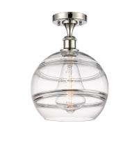 Innovations Lighting 516-1C-PN-G556-10CL - Rochester - 1 Light - 10 inch - Polished Nickel - Semi-Flush Mount