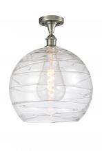 Innovations Lighting 516-1C-SN-G1213-14 - Athens Deco Swirl - 1 Light - 14 inch - Brushed Satin Nickel - Semi-Flush Mount