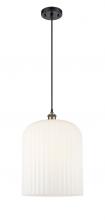 Innovations Lighting 516-1P-BAB-G559-12GWH - Bridal Veil - 1 Light - 5 inch - Black Antique Brass - Cord hung - Mini Pendant