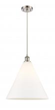 Innovations Lighting 516-1P-SN-GBC-161 - Berkshire - 1 Light - 16 inch - Brushed Satin Nickel - Cord hung - Pendant