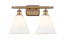 Innovations Lighting 516-2W-BB-GBC-81 - Berkshire - 2 Light - 18 inch - Brushed Brass - Bath Vanity Light