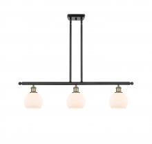 Innovations Lighting 516-3I-BAB-G121-6 - Athens - 3 Light - 36 inch - Black Antique Brass - Cord hung - Island Light