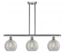 Innovations Lighting 516-3I-SN-G125 - Athens - 3 Light - 36 inch - Brushed Satin Nickel - Cord hung - Island Light