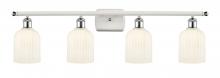 Innovations Lighting 516-4W-WPC-G559-5GWH - Bridal Veil - 4 Light - 35 inch - White Polished Chrome - Bath Vanity Light