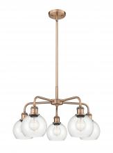 Innovations Lighting 516-5CR-AC-G122-6 - Athens - 5 Light - 24 inch - Antique Copper - Chandelier