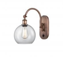 Innovations Lighting 518-1W-AC-G122-8 - Athens - 1 Light - 8 inch - Antique Copper - Sconce