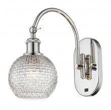 Innovations Lighting 518-1W-PN-G122C-6CL - Athens - 1 Light - 6 inch - Polished Nickel - Adjustable Swing Arm