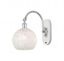 Innovations Lighting 518-1W-WPC-G1216-8WM - White Mouchette - 1 Light - 8 inch - White Polished Chrome - Adjustable Swing Arm