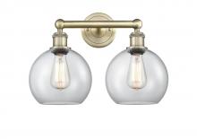 Innovations Lighting 616-2W-AB-G122-8 - Athens - 2 Light - 17 inch - Antique Brass - Bath Vanity Light