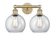 Innovations Lighting 616-2W-BB-G122-8 - Athens - 2 Light - 17 inch - Brushed Brass - Bath Vanity Light
