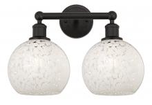 Innovations Lighting 616-2W-OB-G1216-8WM - White Mouchette - 2 Light - 17 inch - Oil Rubbed Bronze - Bath Vanity Light