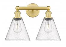 Innovations Lighting 616-2W-SG-GBC-84 - Berkshire - 2 Light - 17 inch - Satin Gold - Bath Vanity Light