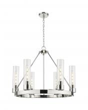 Innovations Lighting 617-6CR-PN-G617-11CL - Boreas - 6 Light - 29 inch - Polished Nickel - Chandelier