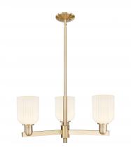 Innovations Lighting 716-3CR-CB-G559-5GWH - Bridal Veil - 3 Light - 18 inch - Satin Nickel - Flush Mount