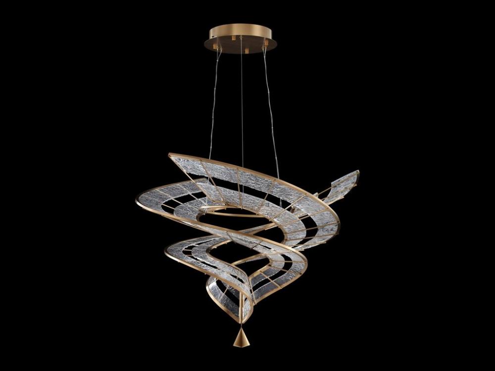 Aurora LED Medium Pendant in Brushed Champagne