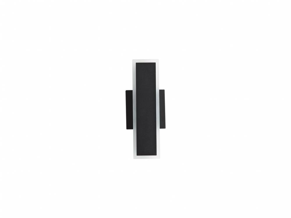 Obsidian LED 12" Wall Sconce - Outdoor in Sand Black
