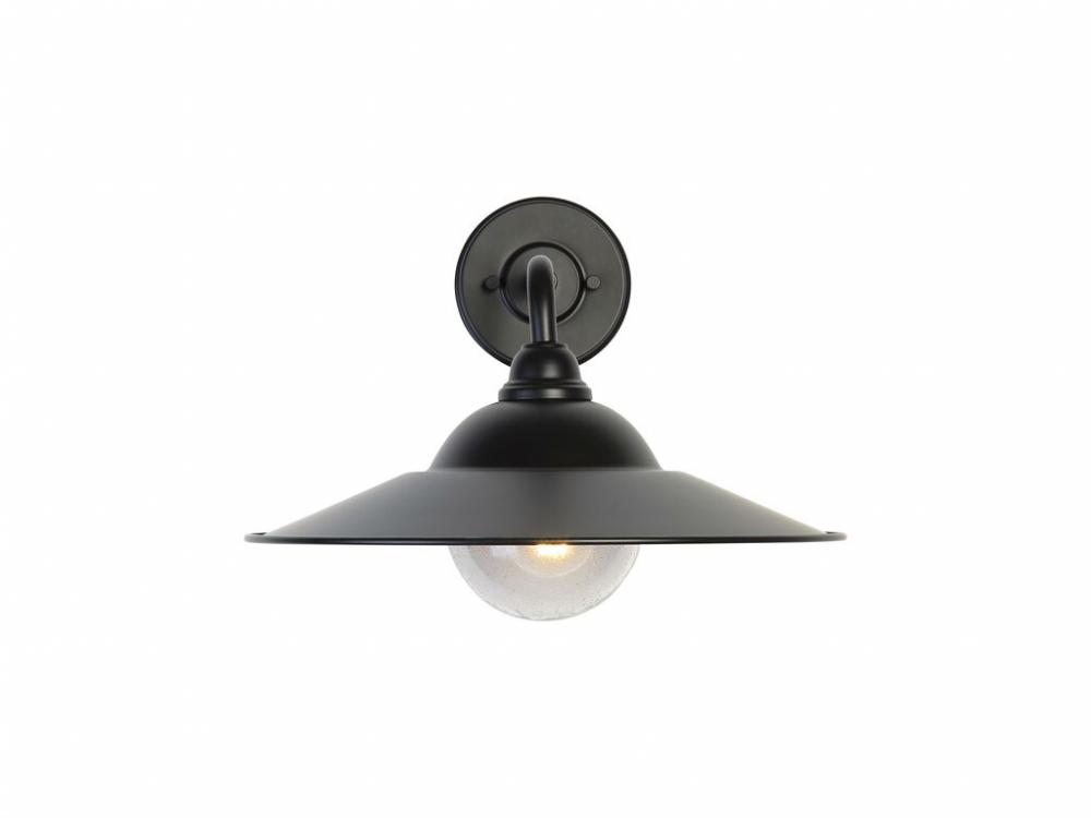 Croma 15" Wall Sconce - Outdoor in Matte Black with Matte Black Shade